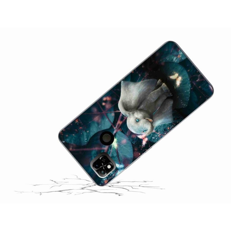 Gél borító mmCase a Xiaomi Redmi 10A számára - aranyos elefánt