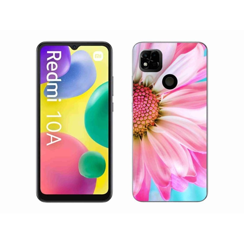 Gél borítás mmCase a Xiaomi Redmi 10A számára - rózsaszín virág