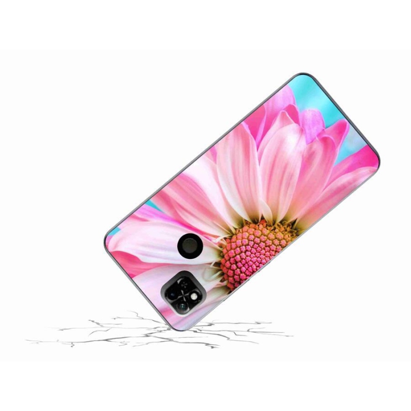 Gél borítás mmCase a Xiaomi Redmi 10A számára - rózsaszín virág