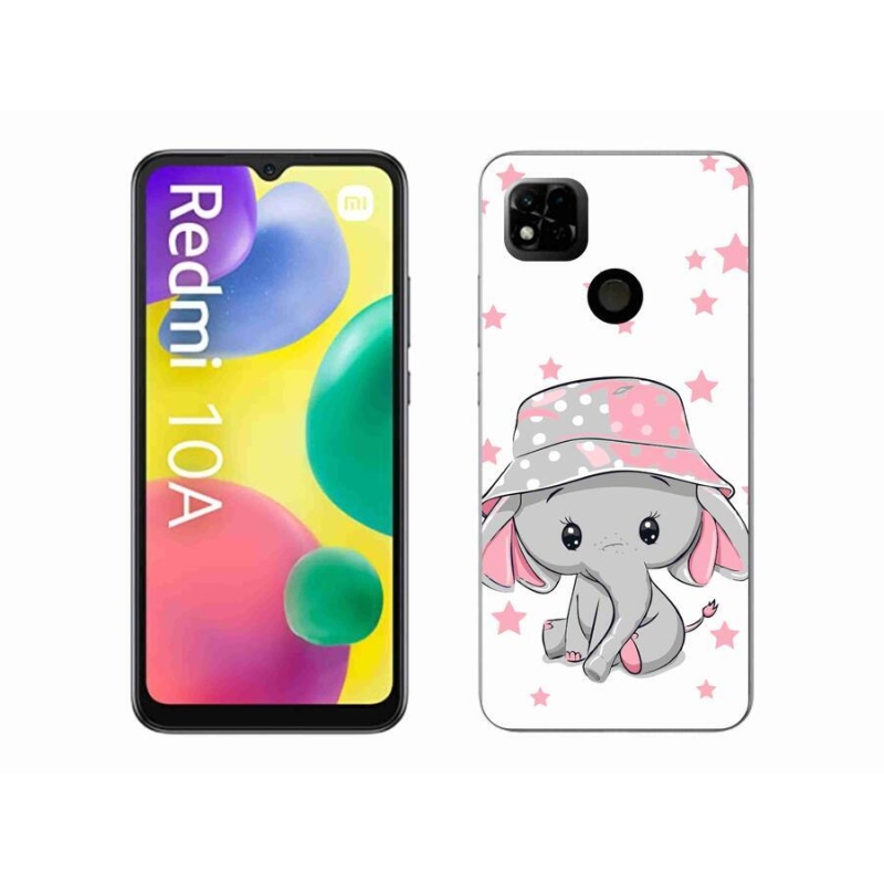 Gél borítás mmCase a Xiaomi Redmi 10A számára - rózsaszín elefánt