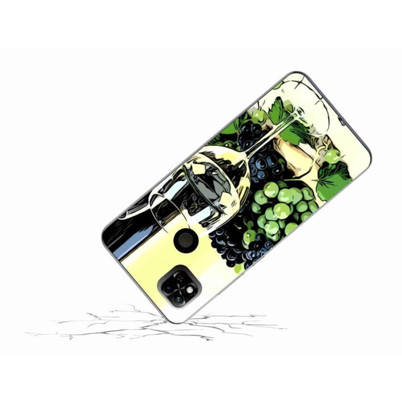 Gél borítás mmCase a Xiaomi Redmi 10A számára - pohár bor