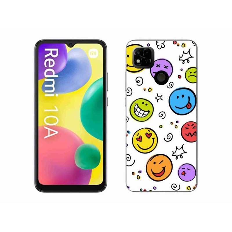 Gél borító mmCase a Xiaomi Redmi 10A számára - smiley-k