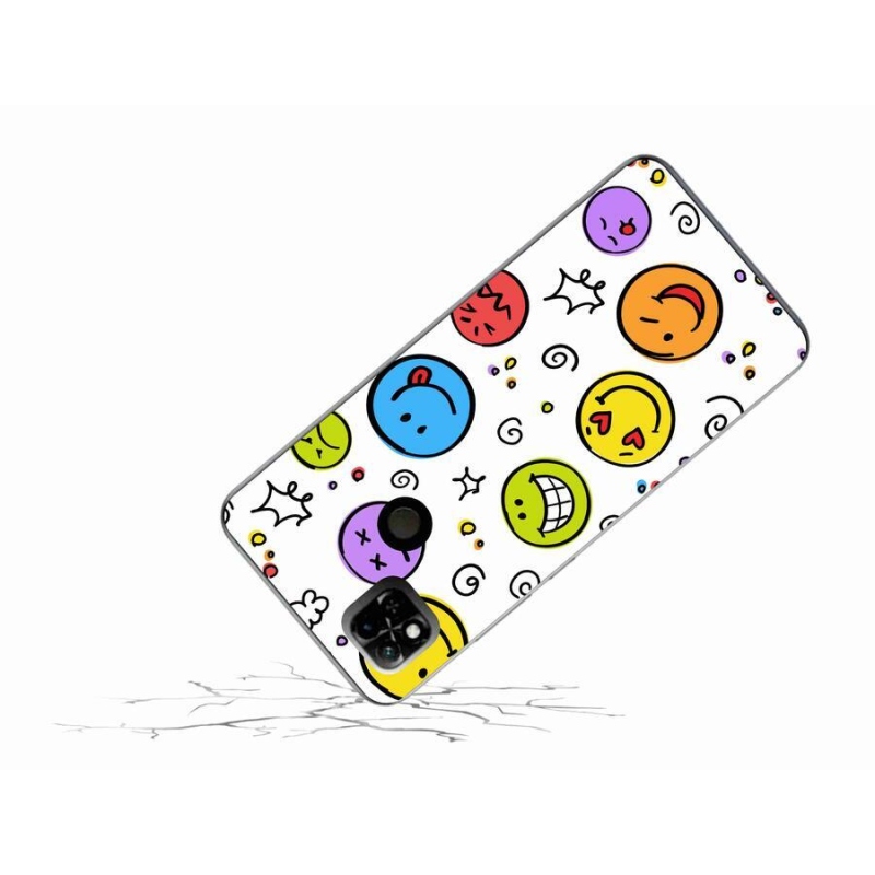 Gél borító mmCase a Xiaomi Redmi 10A számára - smiley-k