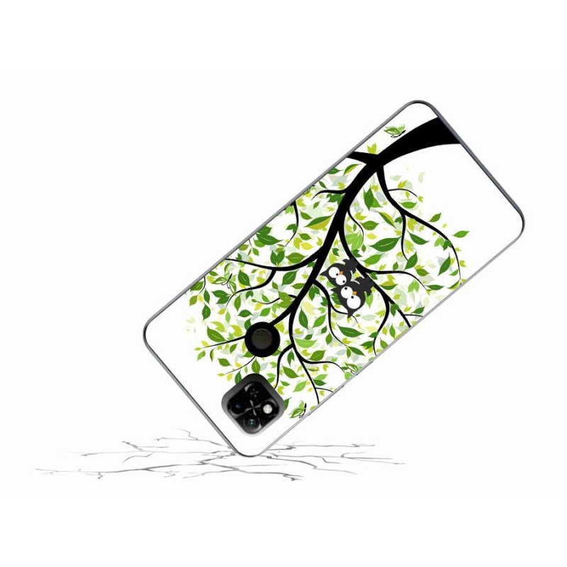 Gél borító mmCase a Xiaomi Redmi 10A számára - baglyok a fán