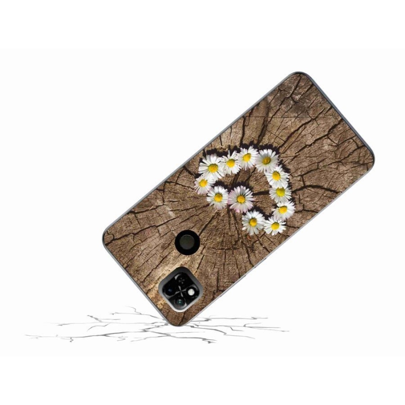 Gél borítás mmCase a Xiaomi Redmi 10A számára - százszorszépek szíve