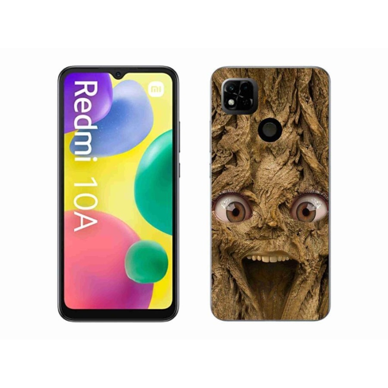 Gél borító mmCase a Xiaomi Redmi 10A számára - vidám fa szemekkel