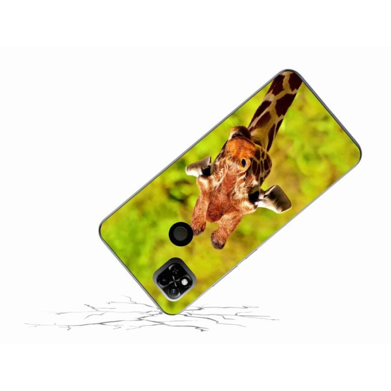 Gél borítás mmCase a Xiaomi Redmi 10A számára - zsiráf