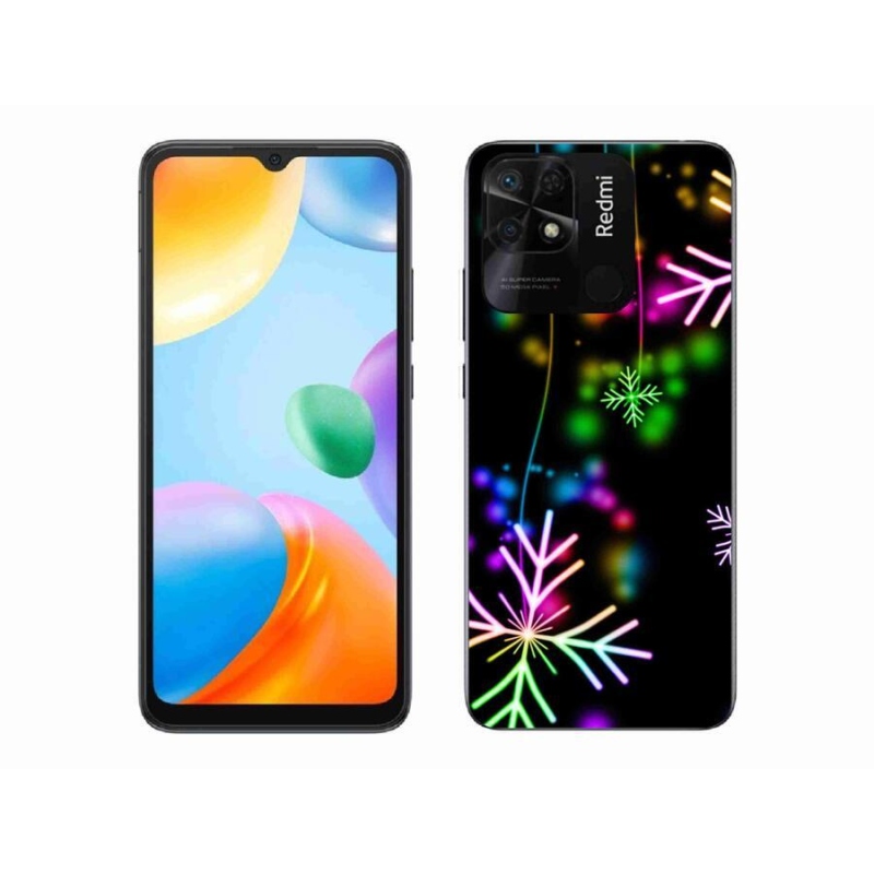 Gél borítás mmCase a Xiaomi Redmi 10C-hez - színes pelyhekkel