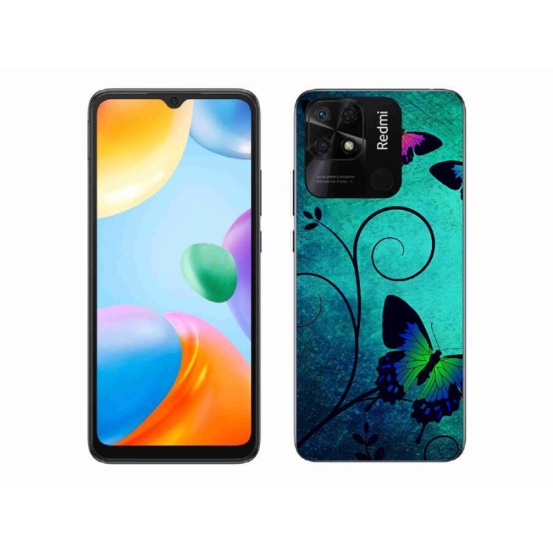 Gél borító mmCase a Xiaomi Redmi 10C-hez - színes pillangók