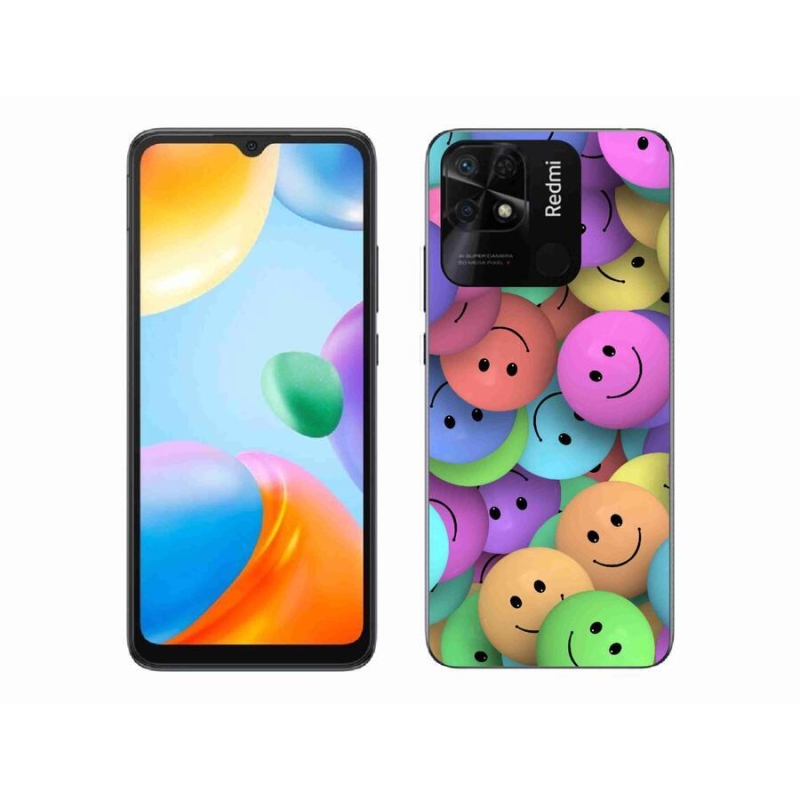Gél borítás mmCase a Xiaomi Redmi 10C-hez - színes smiley-k