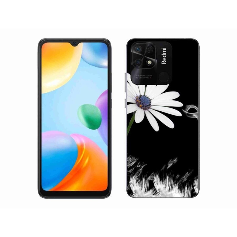 Gél borítás mmCase a Xiaomi Redmi 10C-hez - fehér virág