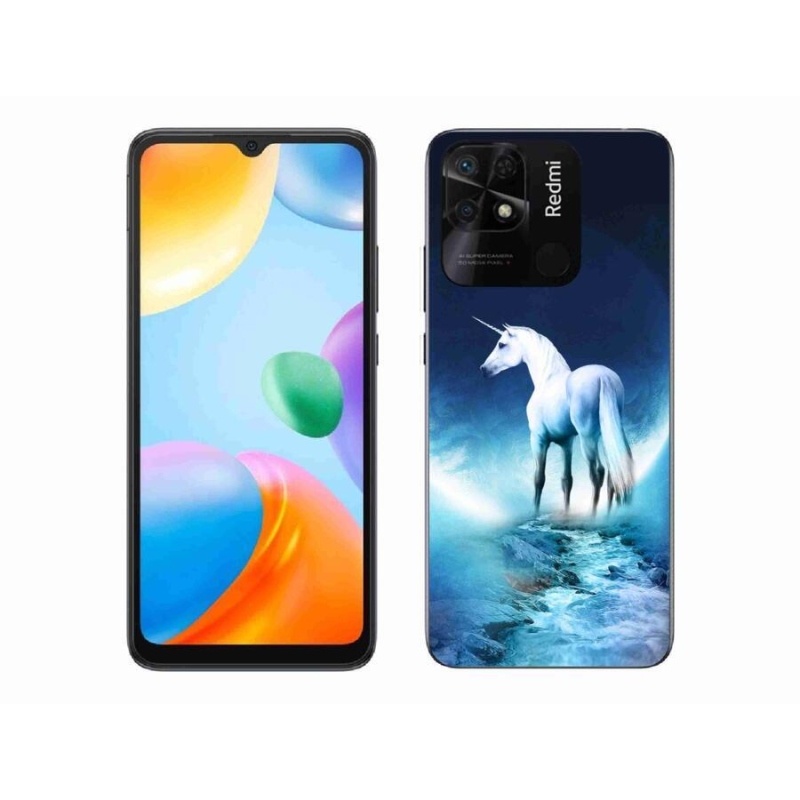 Gél borítás mmCase a Xiaomi Redmi 10C-hez - fehér egyszarvú