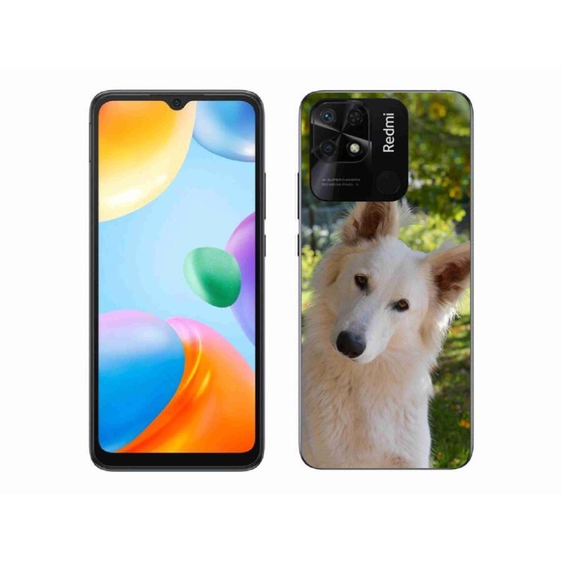 Gél borítás mmCase a Xiaomi Redmi 10C-hez - fehér Svájci pásztor 1