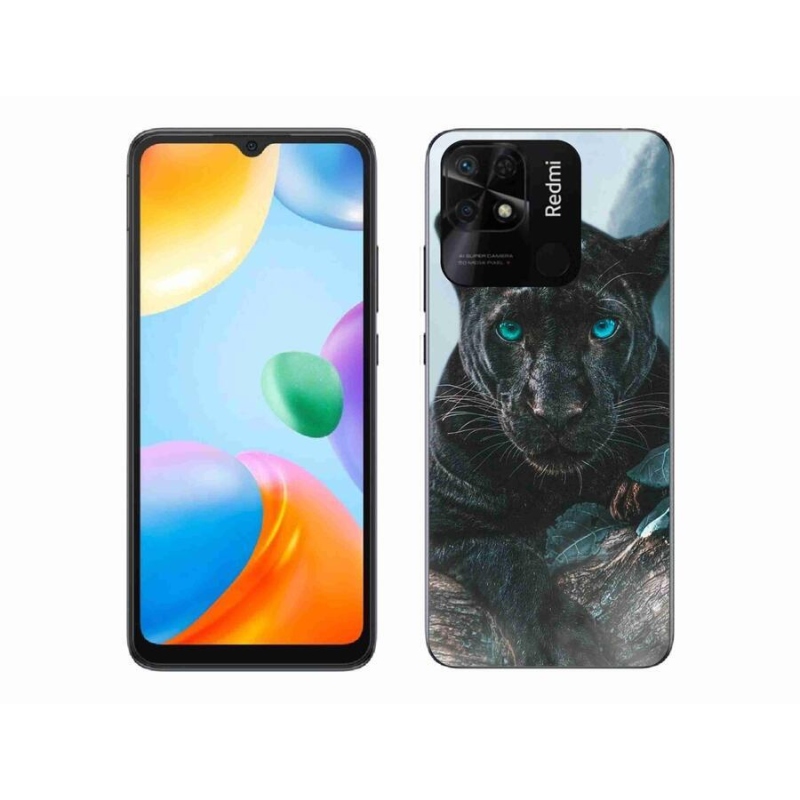 Gél borítás mmCase a Xiaomi Redmi 10C-hez - fekete párduc