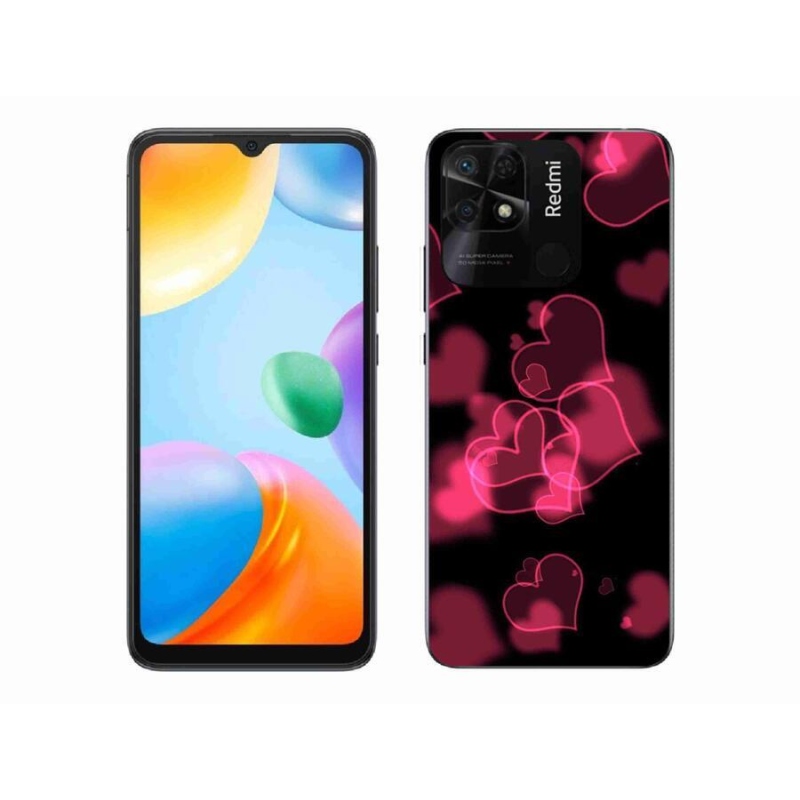 Gél borítás mmCase a Xiaomi Redmi 10C-hez - piros szívek