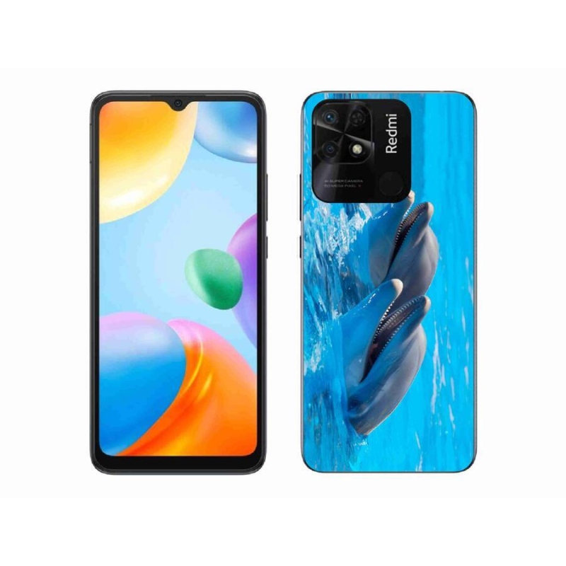 Gél borítás mmCase a Xiaomi Redmi 10C-hez - delfinek