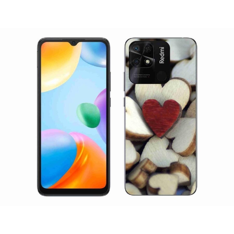 Gél borítás mmCase a Xiaomi Redmi 10C-hez - gravírozott piros szív