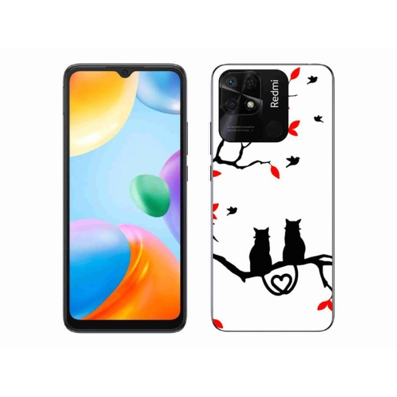 Gél borító mmCase a Xiaomi Redmi 10C-hez - macska szeretet