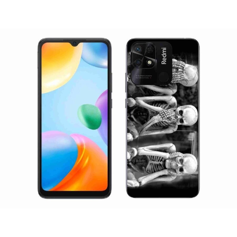 Gél borító mmCase a Xiaomi Redmi 10C-hez - csontvázak
