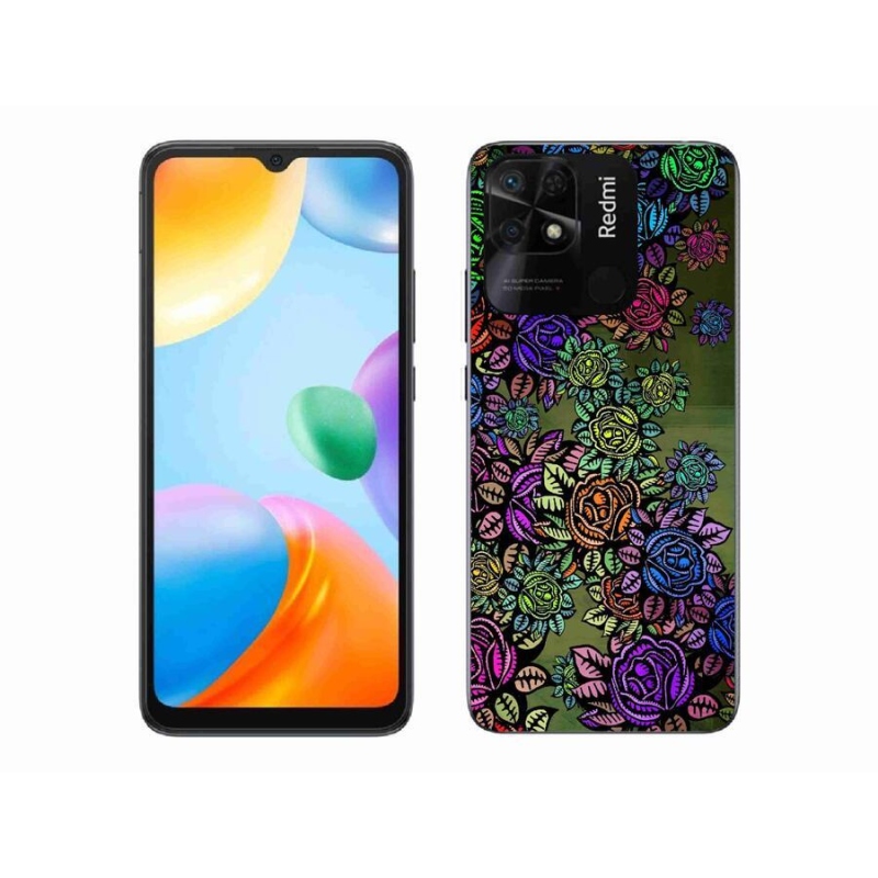 Gél borító mmCase a Xiaomi Redmi 10C-hez - virágok 6