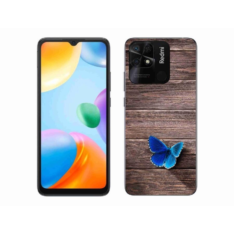 Gél borítás mmCase a Xiaomi Redmi 10C-hez - kék pillangó 1