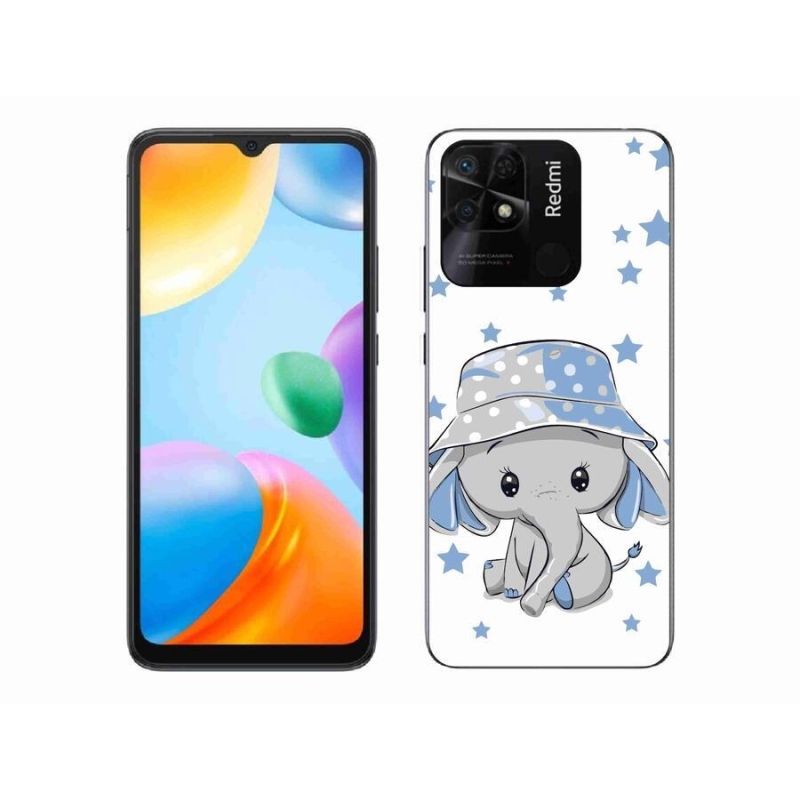 Gél borítás mmCase a Xiaomi Redmi 10C-hez - kék elefánt