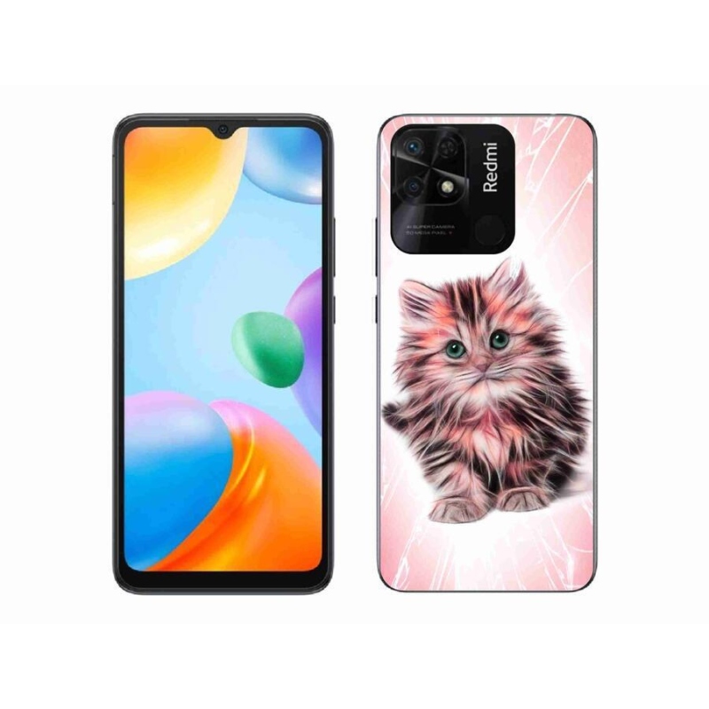 Gél borító mmCase a Xiaomi Redmi 10C-hez - aranyos cica