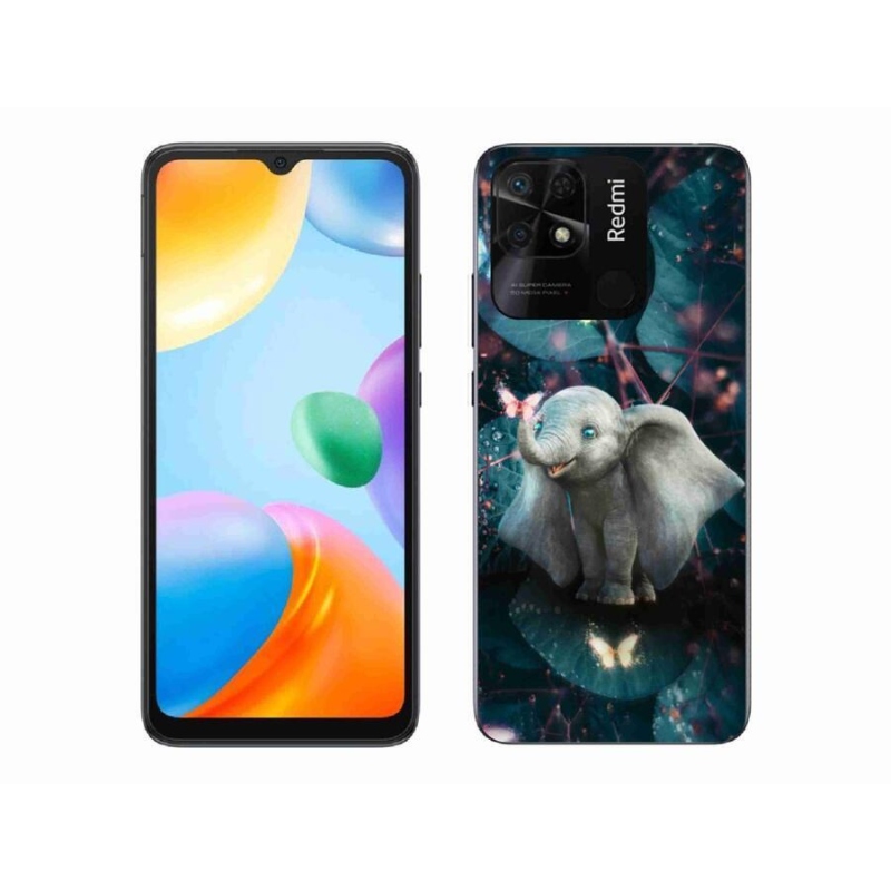 Gél borító mmCase a Xiaomi Redmi 10C-hez - aranyos elefánt