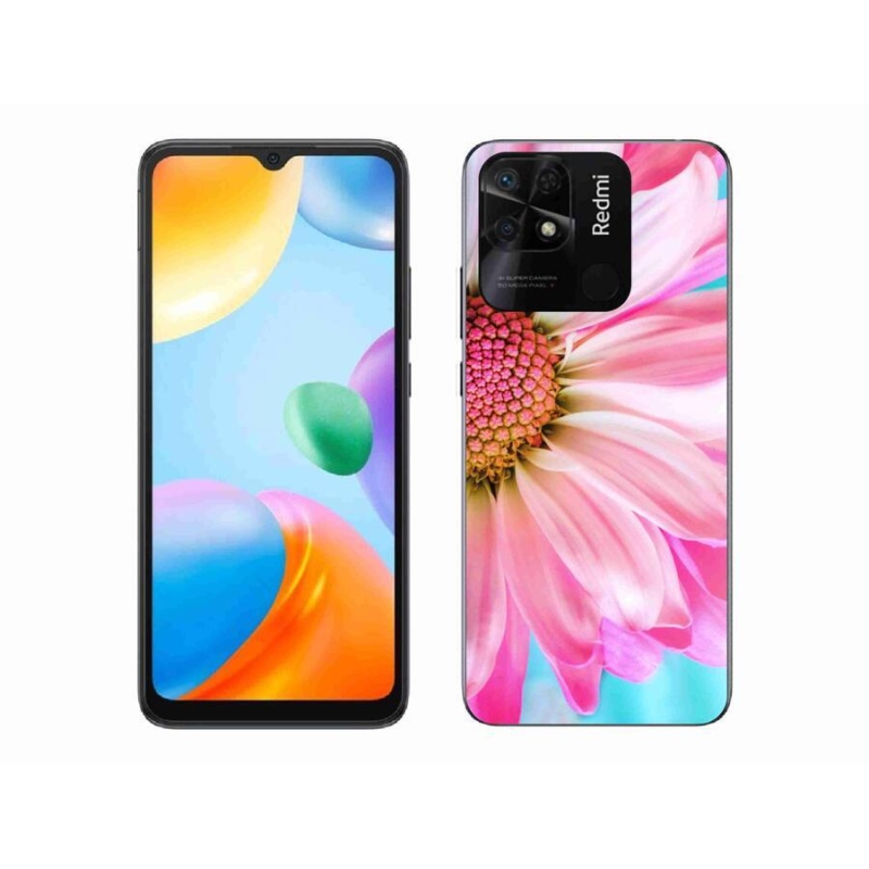 Gél borítás mmCase a Xiaomi Redmi 10C-hez - rózsaszín virág