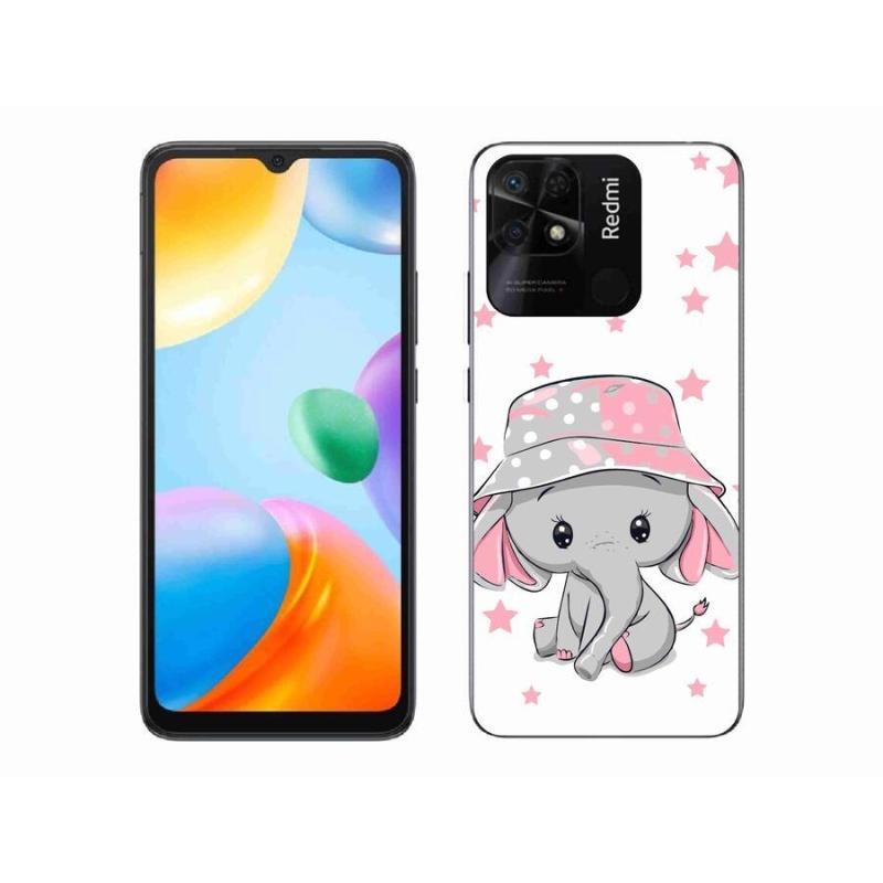 Gél borítás mmCase a Xiaomi Redmi 10C-hez - rózsaszín elefánt