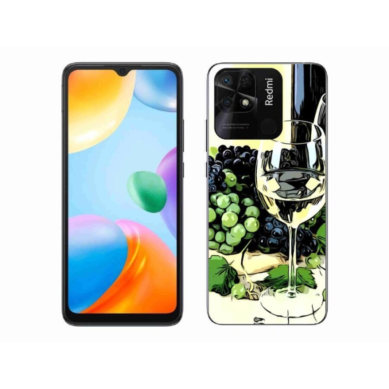 Gél borítás mmCase a Xiaomi Redmi 10C-hez - pohár bor