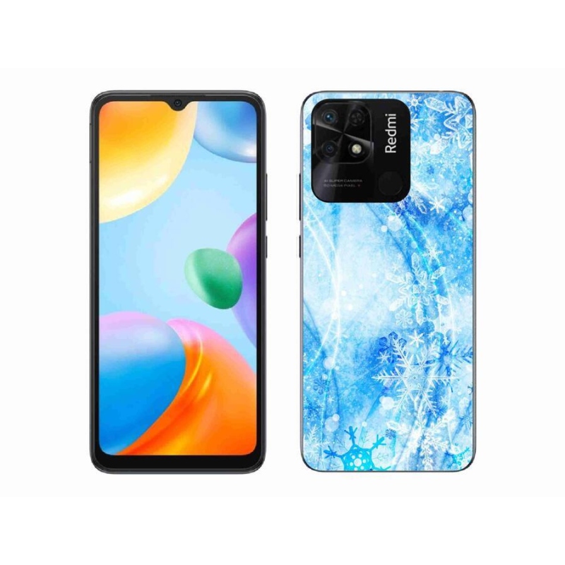 Gél borítás mmCase a Xiaomi Redmi 10C-hez - hópelyhek