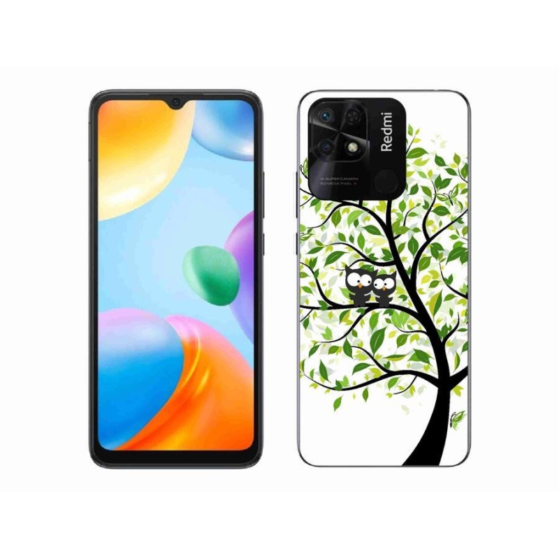 Gél borító mmCase a Xiaomi Redmi 10C-hez - baglyok a fán