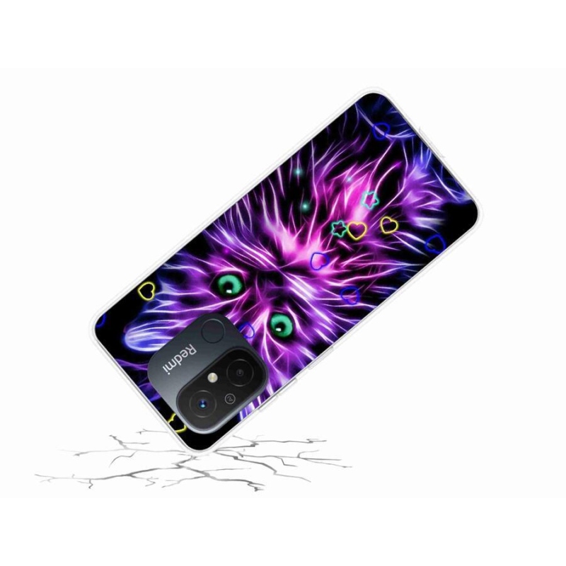 Gél borító mmCase a Xiaomi Redmi 12C-hez - absztrakt macska