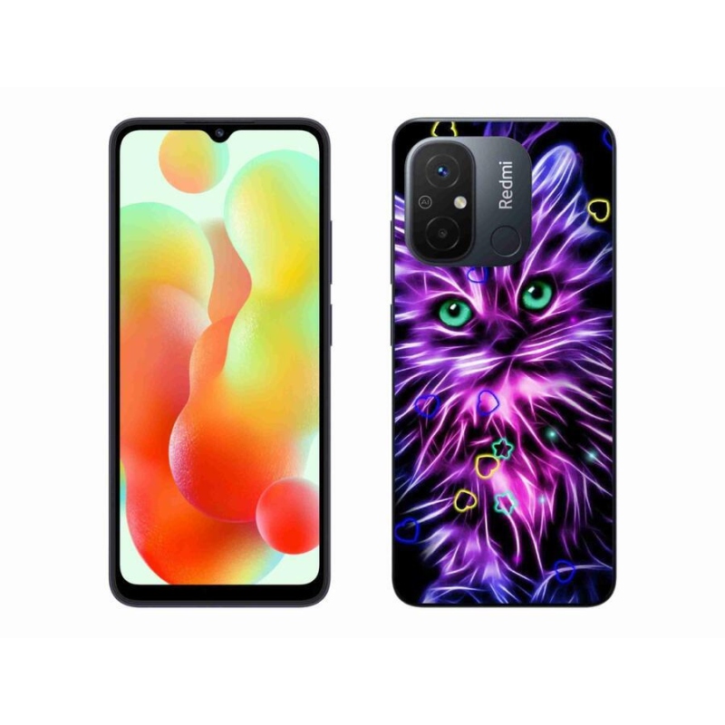 Gél borító mmCase a Xiaomi Redmi 12C-hez - absztrakt macska