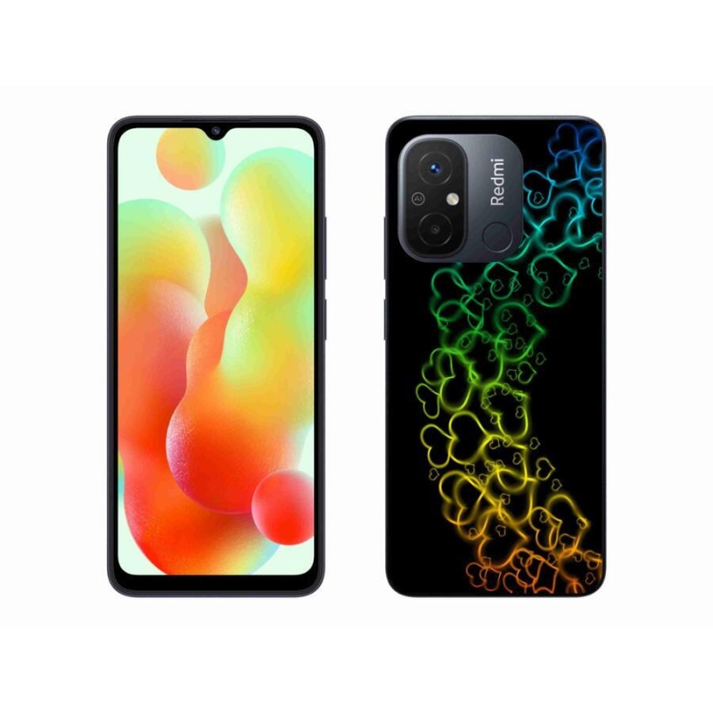 Gél borítás mmCase a Xiaomi Redmi 12C-hez - színes szívek