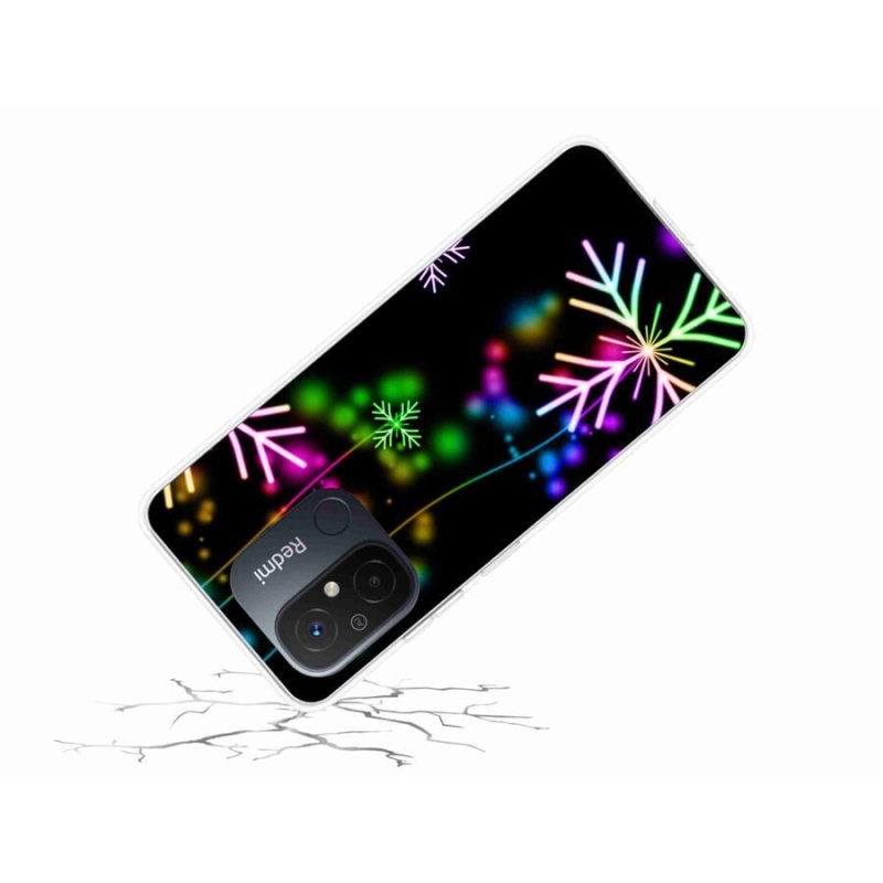 Gél borítás mmCase a Xiaomi Redmi 12C-hez - színes pelyhekkel