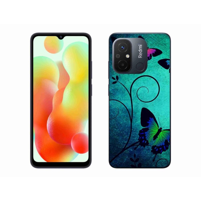 Gél borítás mmCase a Xiaomi Redmi 12C-hez - színes pillangók