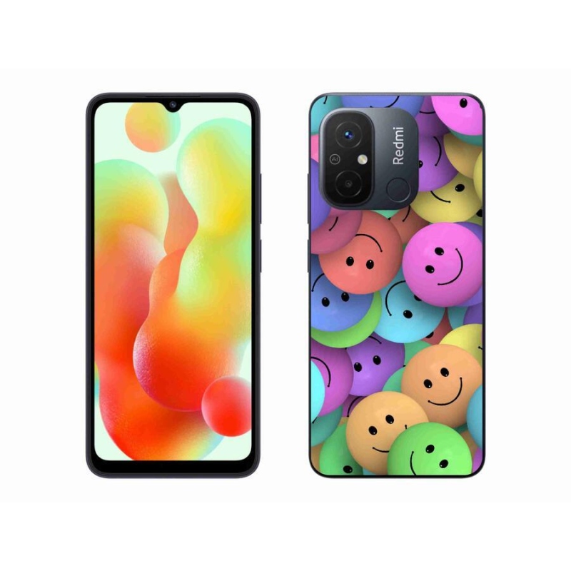 Gél borítás mmCase a Xiaomi Redmi 12C-hez - színes smiley-k