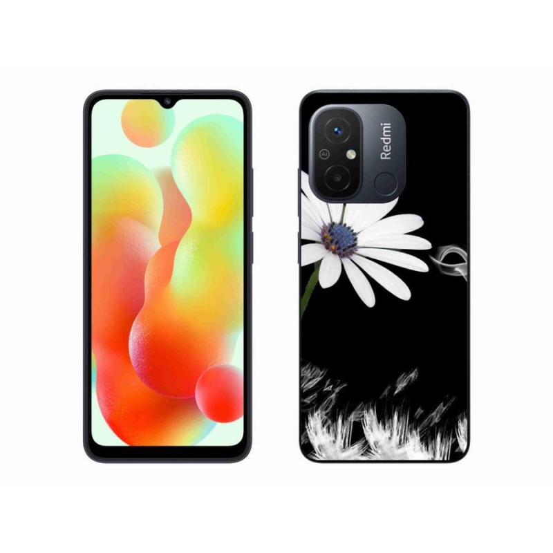 Gél borítás mmCase a Xiaomi Redmi 12C-hez - fehér virág