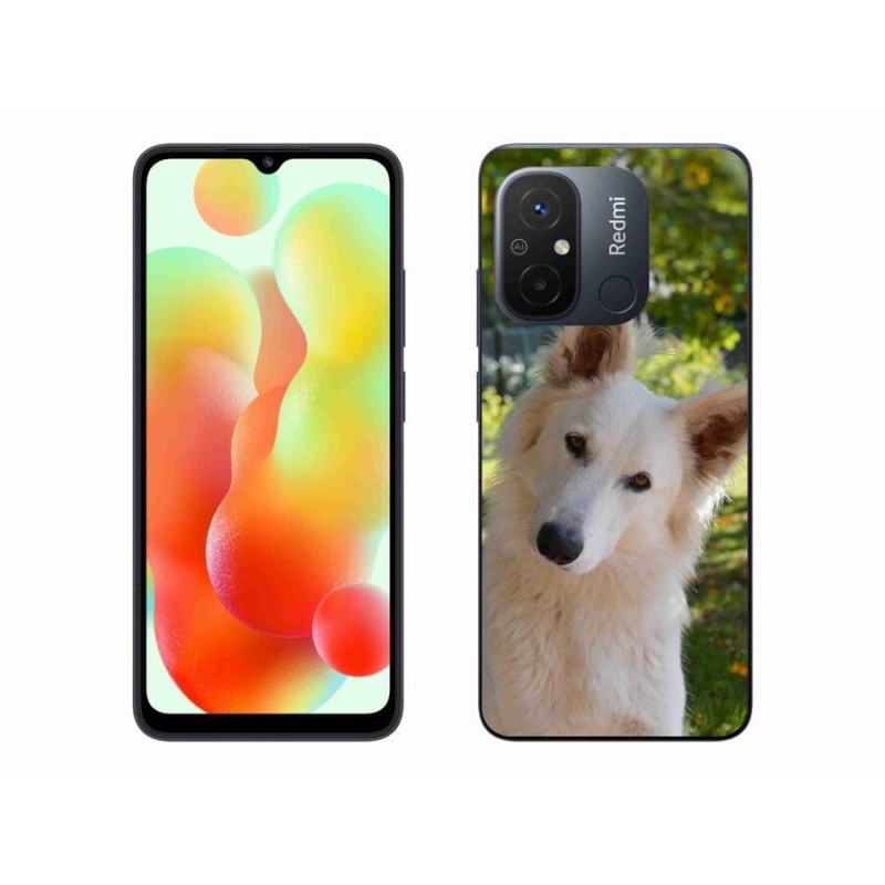 Gél borítás mmCase a Xiaomi Redmi 12C-hez - fehér Svájci pásztor 1