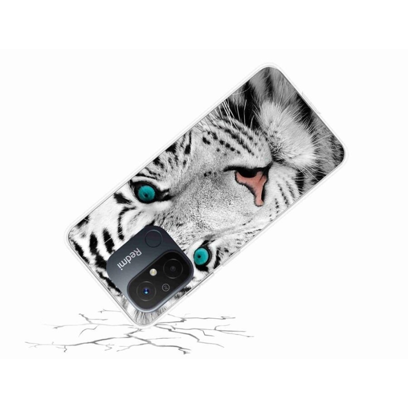 Gél borítás mmCase a Xiaomi Redmi 12C-hez - fehér tigris
