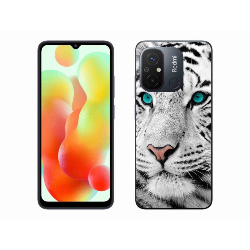 Gél borítás mmCase a Xiaomi Redmi 12C-hez - fehér tigris
