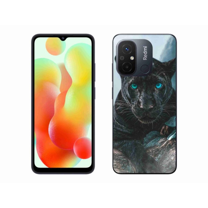 Gél borítás mmCase a Xiaomi Redmi 12C-hez - fekete párduc