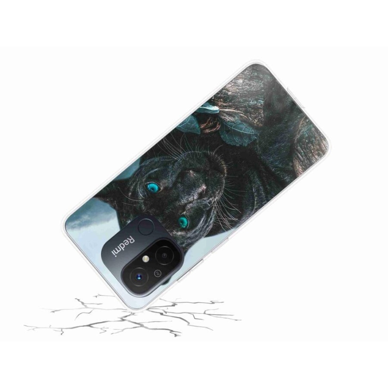 Gél borítás mmCase a Xiaomi Redmi 12C-hez - fekete párduc
