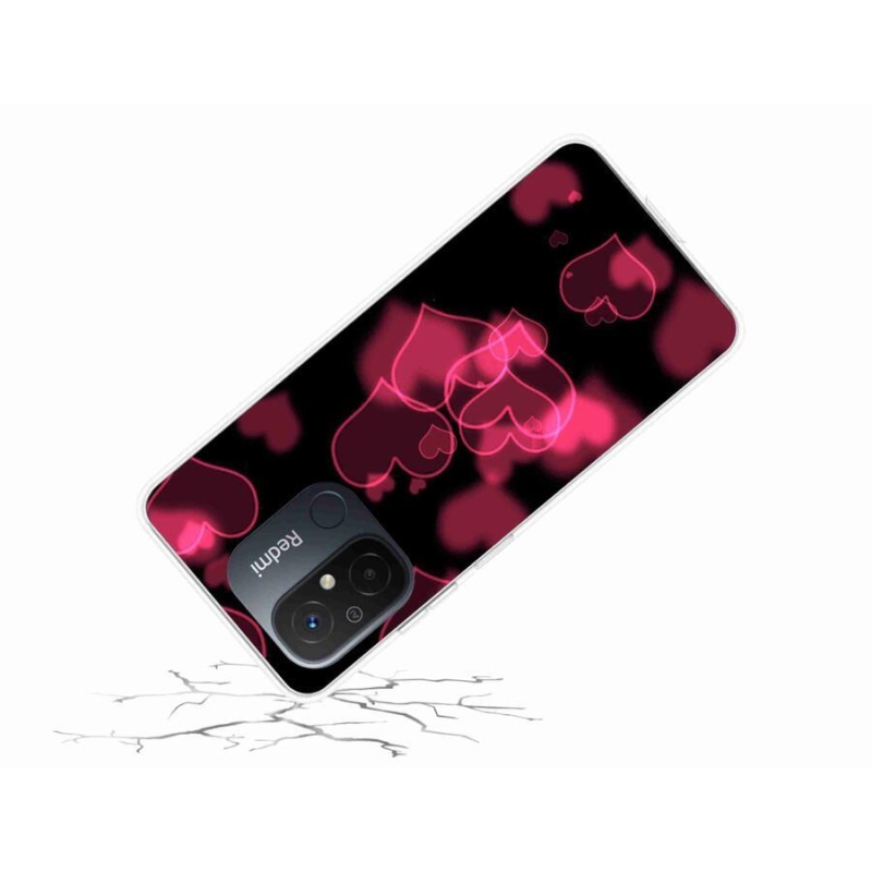 Gél borítás mmCase a Xiaomi Redmi 12C-hez - piros szívek