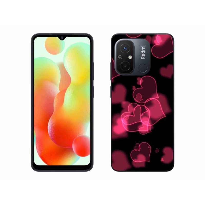Gél borítás mmCase a Xiaomi Redmi 12C-hez - piros szívek