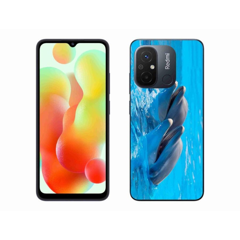 Gél borítás mmCase a Xiaomi Redmi 12C-hez - delfinek