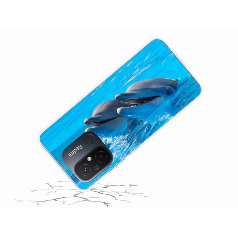 Gél borítás mmCase a Xiaomi Redmi 12C-hez - delfinek