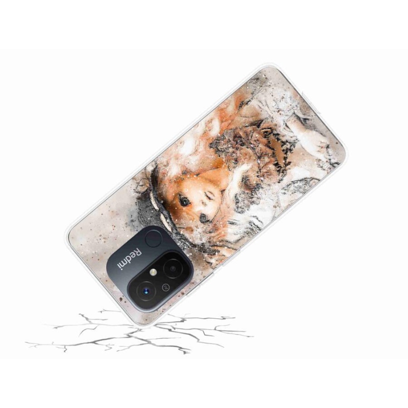 Gél borítás mmCase a Xiaomi Redmi 12C-hez - lány kalapban